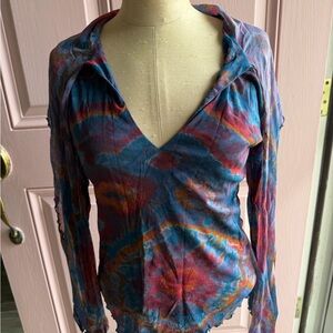 Sweet Pea Multicolor Tie-Dye Long Sleeve Top